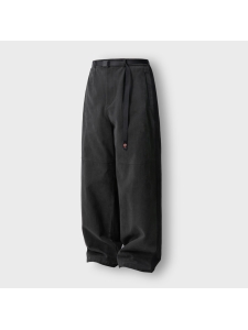 [앵글런] Wide Straight Belt Pants - Black