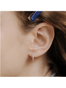 [하스] [Silver925] HTY032 Tennis cubic one touch earrings