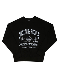 [오디너리피플] Acid House Sweatshirts Black