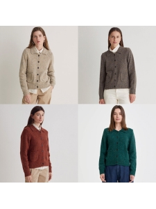 Polo Neck Cardigan_4 Colors